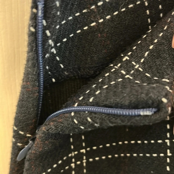 Plaid Women’s 4XL Mini Dark Navy Blue Academia Buckle Hardware Side Zip Skirt - Picture 4 of 7